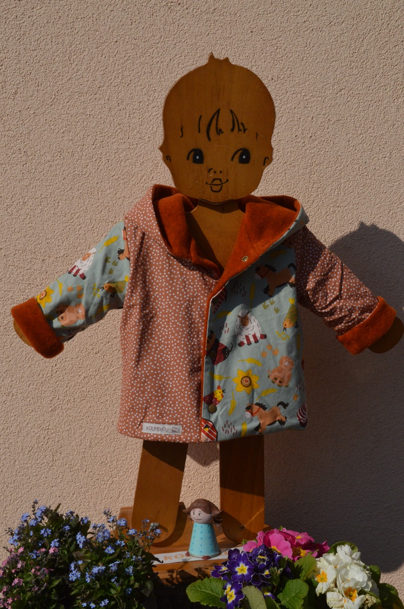 Photo de la veste KABUKI animaux de la ferme