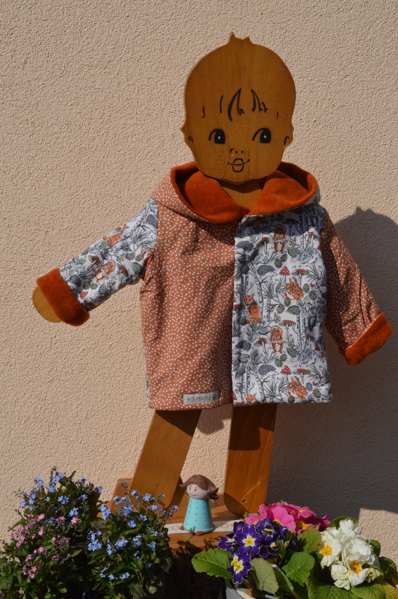 Photo de la veste pour enfant KABUKI animaux de la forêt