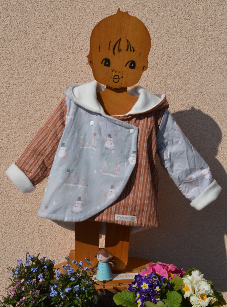 Photo de la veste pour enfants KORRIGAN avec le tissu snow