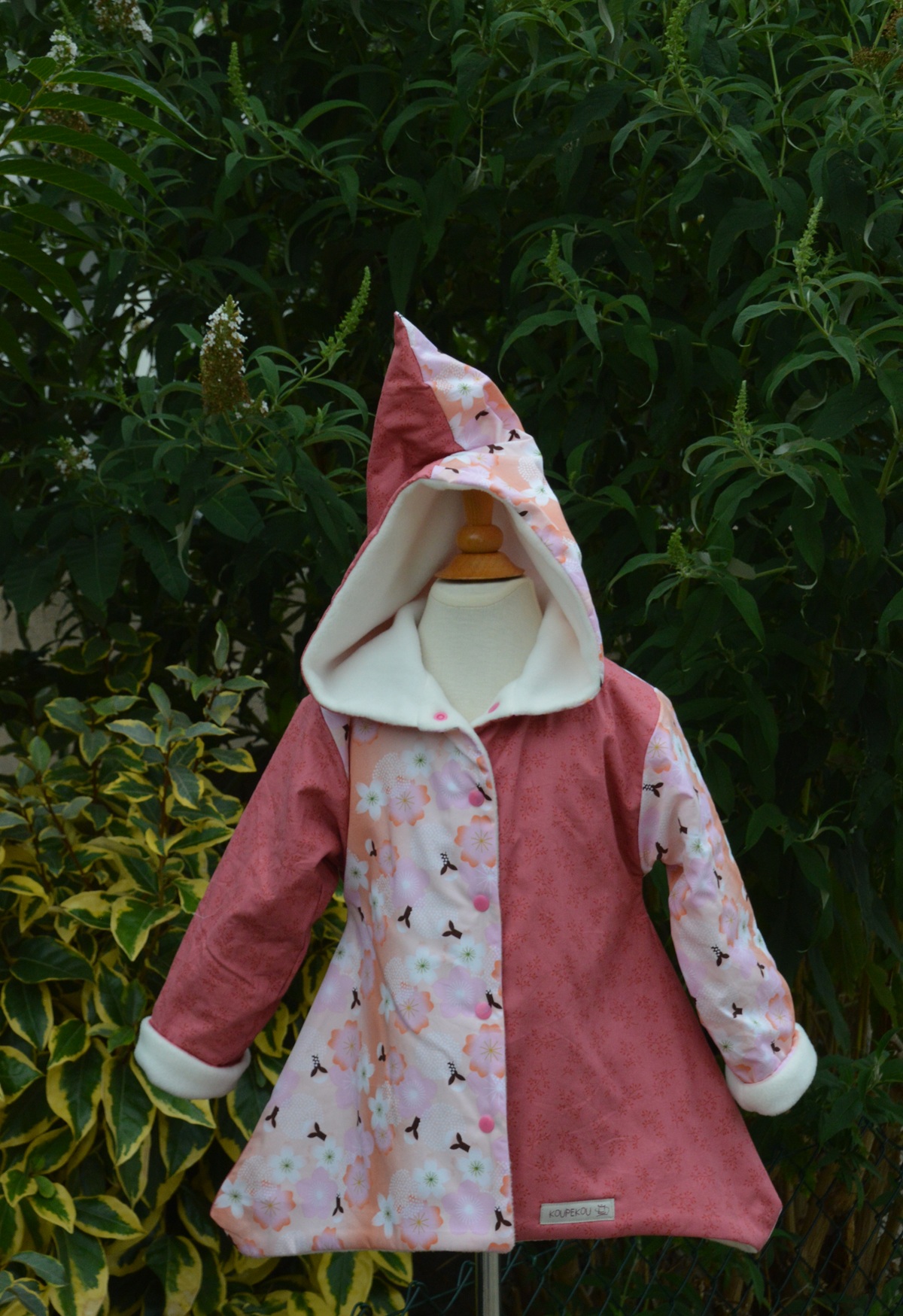 Manteau KETMIE fleur cerisier