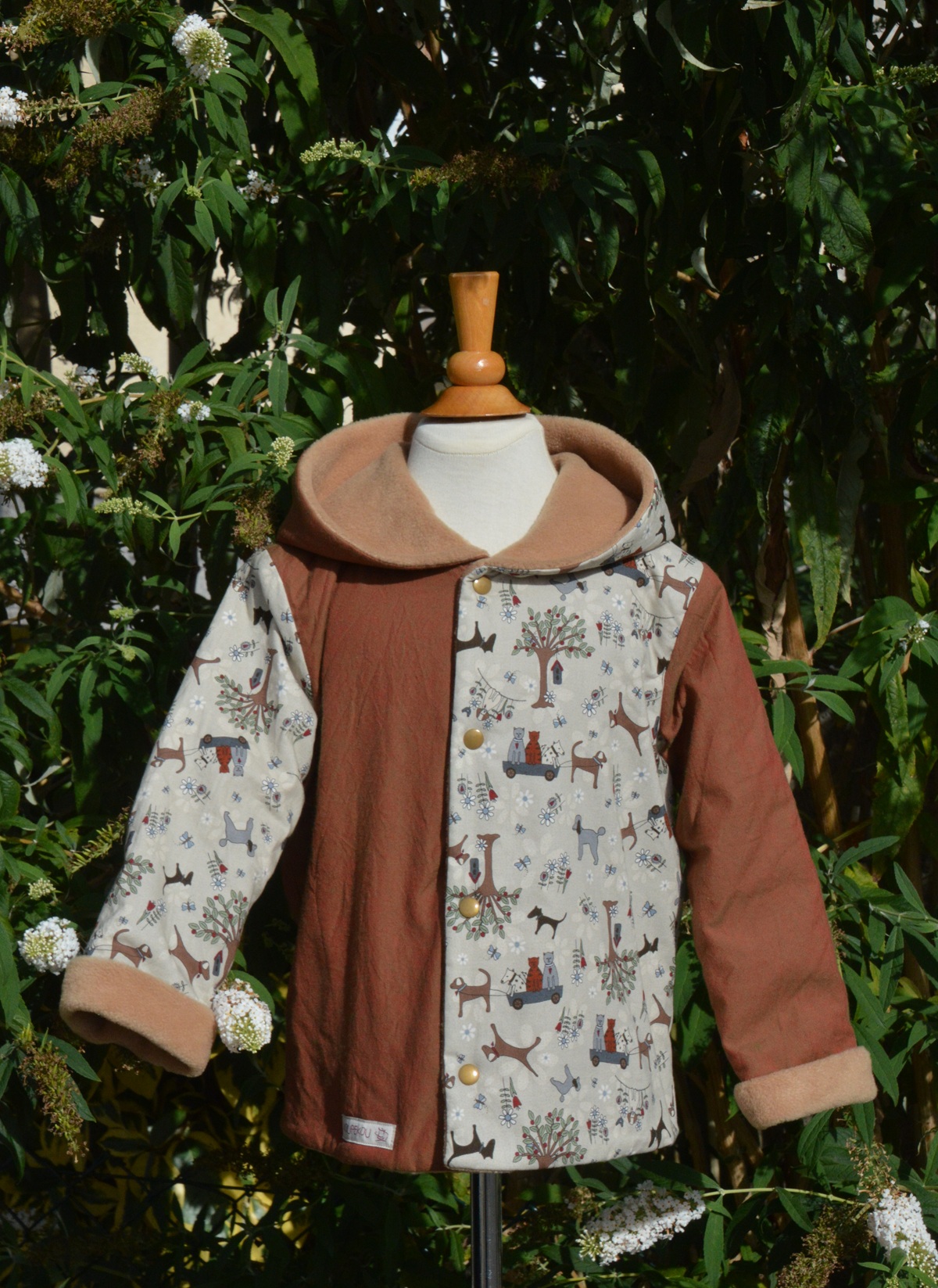 Veste KABUKI chien arbre